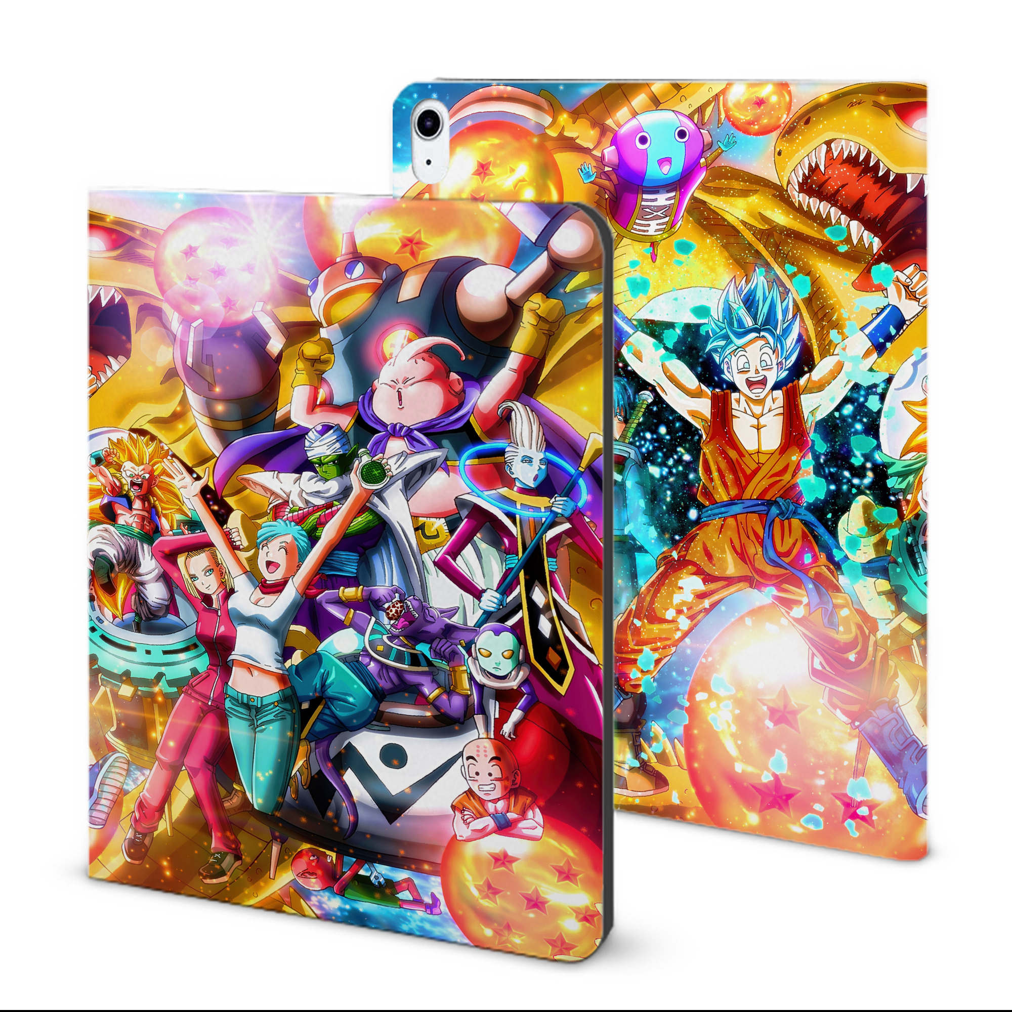 （画像用） ドラゴンボール DRAGON BALL IPad ケース ブック型 PUレザー TPU 耐衝撃 軽量 薄型 ペン収納なし 全面保護 IPad 各モデル対応